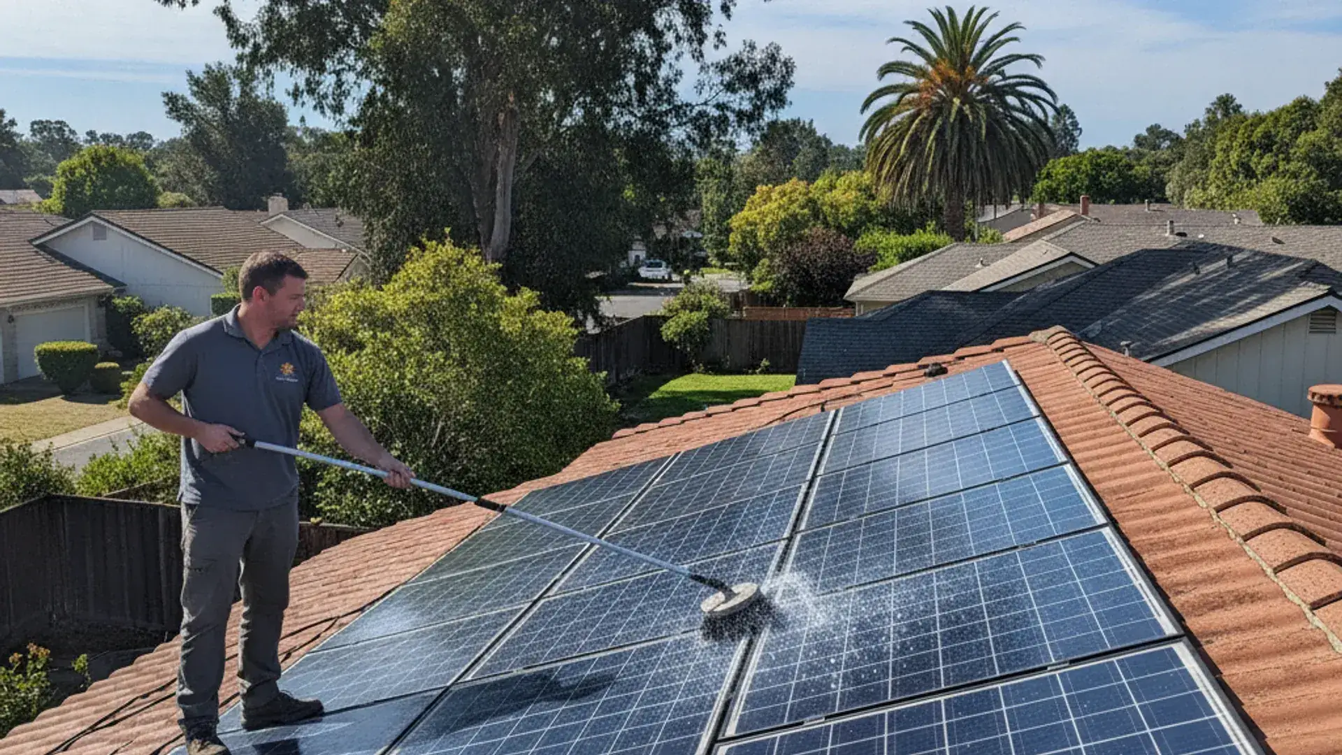 Professional solar panel cleaning in San Mateo, CA
