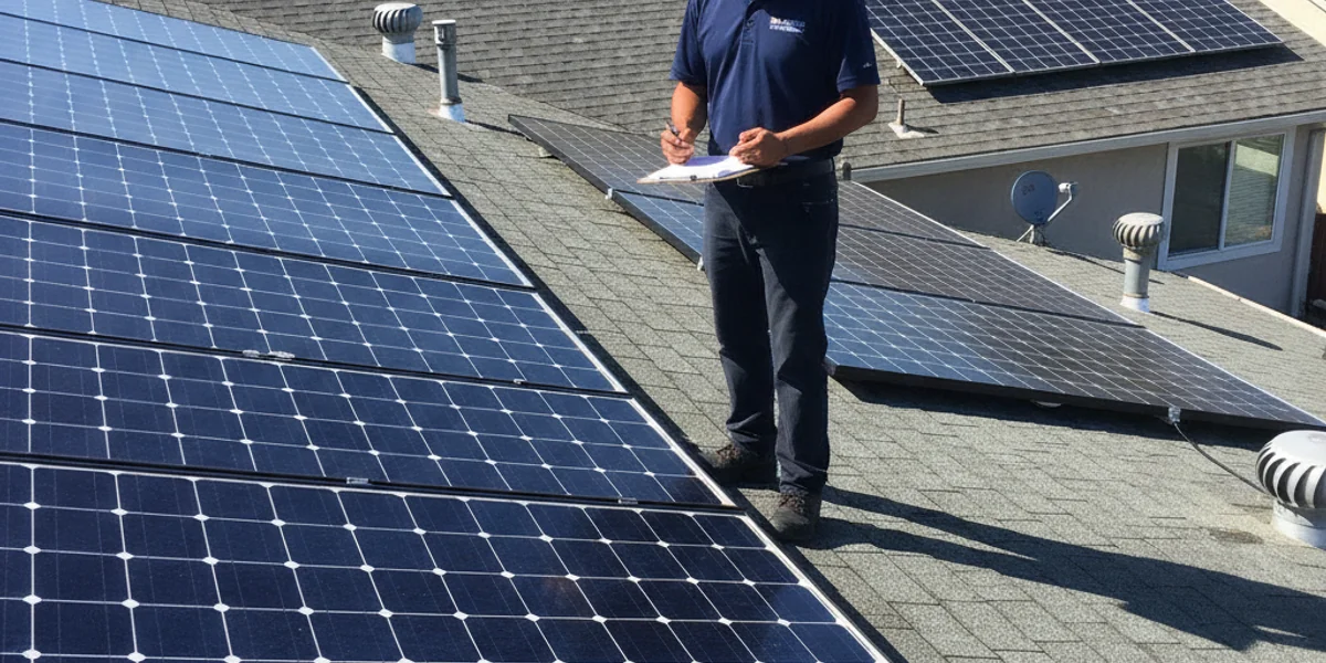 Recurring maintenance cleaning of clean solar panels in San Mateo